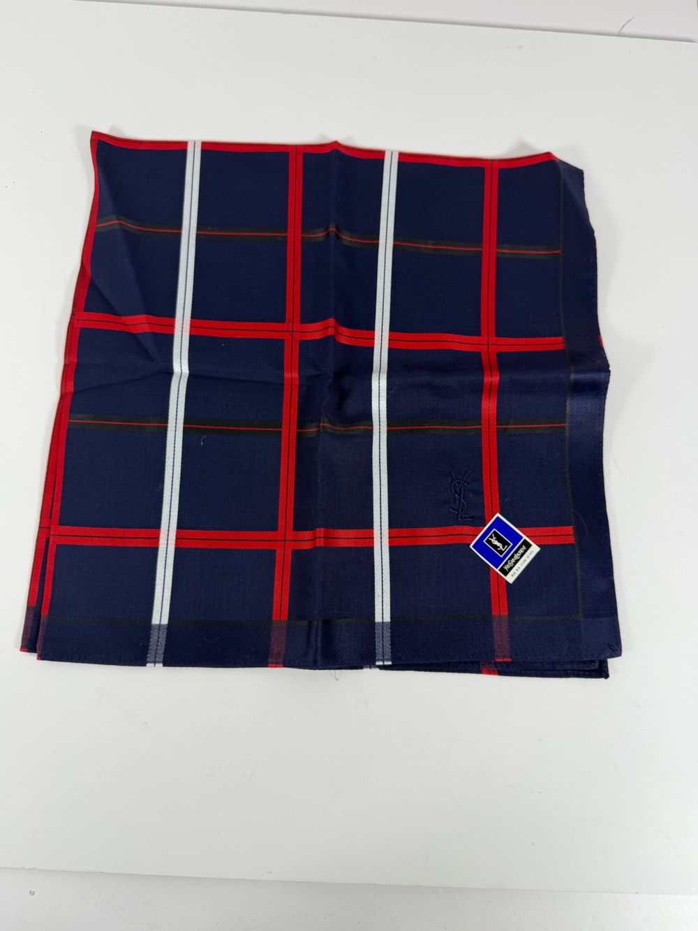 Vintage Yves Saint Laurent YSL Handkerchief Scarf Designer Accessory